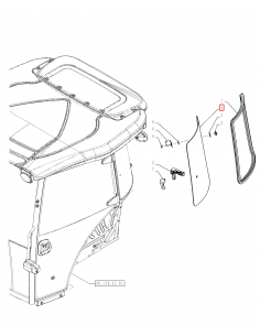 Geam Cabina Colt - Dreapta Case-IH/New Holland 84396385