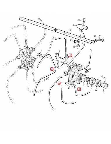 Reel Spring Tine, Cross Shaker Stars John Deere Z30931