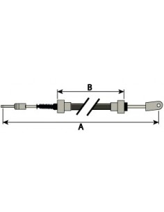 Clutch Foot Cable 380x720 mm M16 Landini,Massey Ferguson, McCormick 3301290M91, 3301290M93, 3301290M92 2