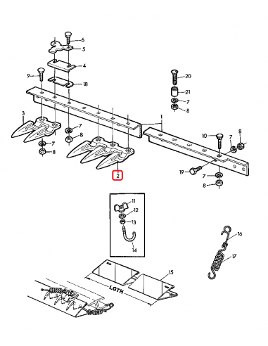 Triple Finger 150 mm John Deere H153855, H25603, H171032
