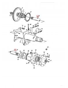 Spindle Shaft Z-30, 1230 mm New Holland 80447542, 447542 2