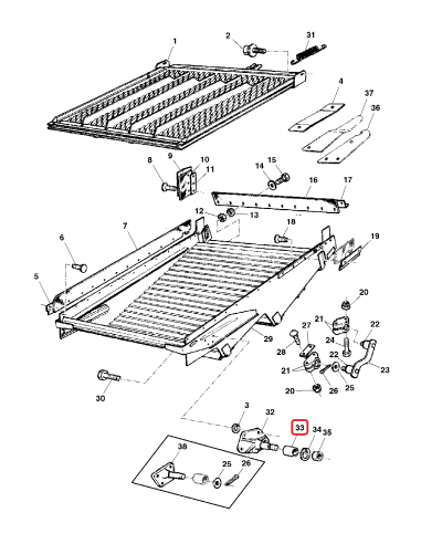 Bush, Grain Pan 20.4x42 mm John Deere AZ30671, AZ54780