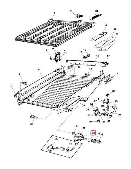 Bush, Grain Pan 20.4x42 mm John Deere AZ30671, AZ54780