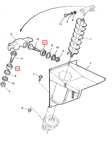 Bearing 34x64 mm John Deere AZ37456, Z-532066.22, Z53206622