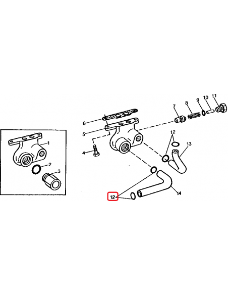 Oil Tube, Engine Oil Pump John Deere R62952