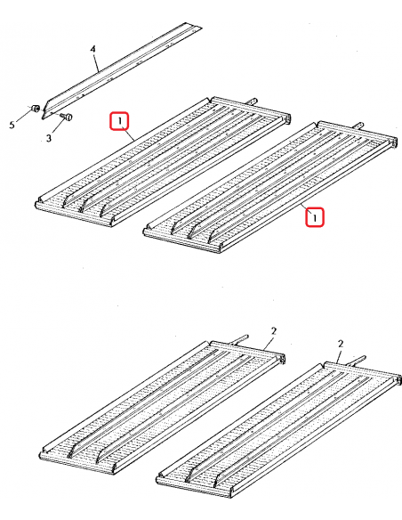 Grain Sieve 800x1495 mm John Deere AZ43469, AZ49147