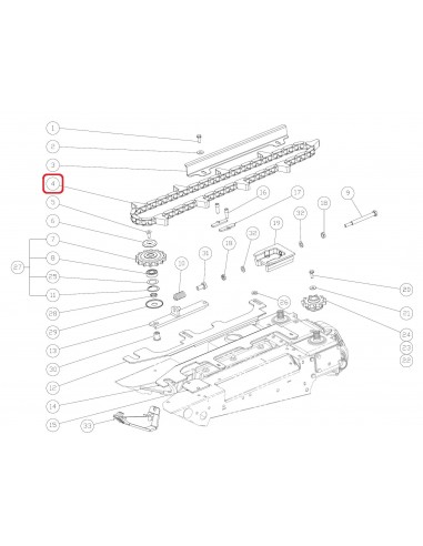 Chain Corn Header 72 Links - 9 Lugs Capello 03.2013.01, 03201301, 0009350690, 000.935069.0