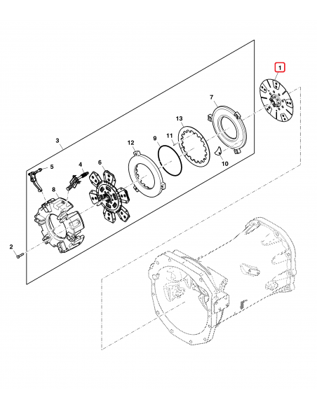 Disc Ambreiaj 310 mm 24.5x27.2 mm Z-20 John Deere YZ90755, 331030610, 3773