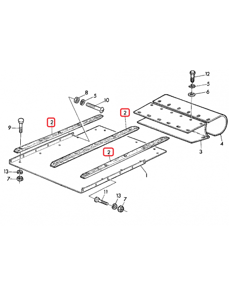 Wooden Chain Guide Feeder Conveyor 1235 mm John Deere Z37428