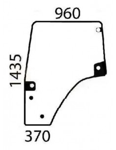 Geam Usa - Stanga 370x960x1435 mm 0.016.8743.0, 001687430, 1687430