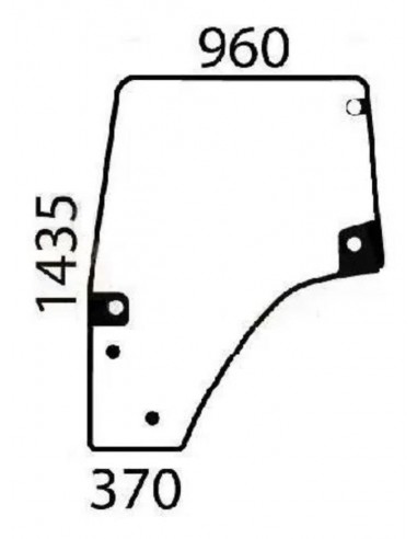 Geam Usa - Stanga 370x960x1435 mm 0.016.8743.0, 001687430, 1687430