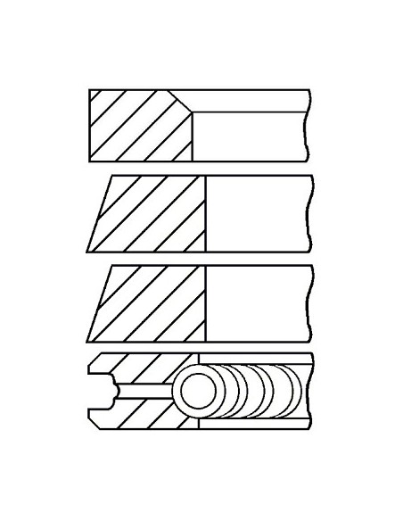 Segmenti Piston Ø 114.3 - 2.35x2.35x2.35x6.30 mm Perkins 86754, 41158118, 141158118, 745950M91, 745950Z91 Segmenti Piston Ø 114.3 - 2.35x2.35x2.35x6.30 mm Perkins 86754, 41158118, 141158118, 745950M91, 745950Z91