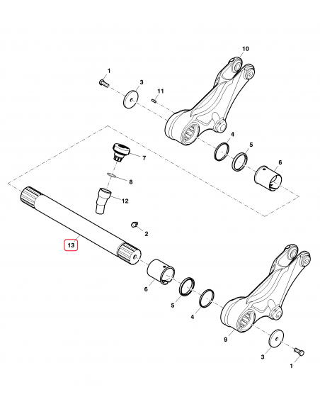 Ax Ridicare Hidraulica Tiranti 600 mm Z-12 John Deere L116395, L154161, L168344, SU25260