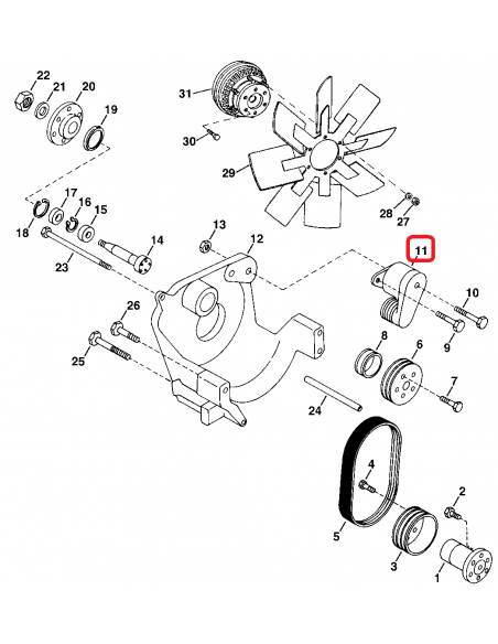 Intinzator, Curea Transmisie John Deere RE69083 Intinzator, Curea Transmisie John Deere RE69083