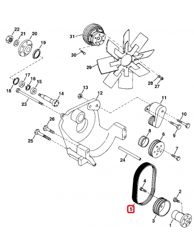 Curea 14PK715 mm John Deere R131213, R157686, Case IH J131213