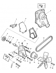 Kit Reparatie Pompa Apa John Deere RE62661, RE37484, RE19508, RE11346, JD11346 2