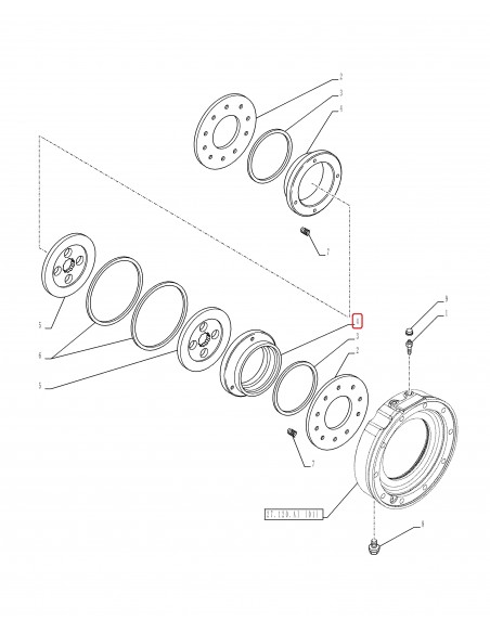 Piston Frana, Inel Presiune 165x265 mm Case IH/Ford New Holland 5158114, 5191352, 87388213, 87388221 Piston Frana, Inel Presiune 165x265 mm Case IH/Ford New Holland 5158114, 5191352, 87388213, 87388221