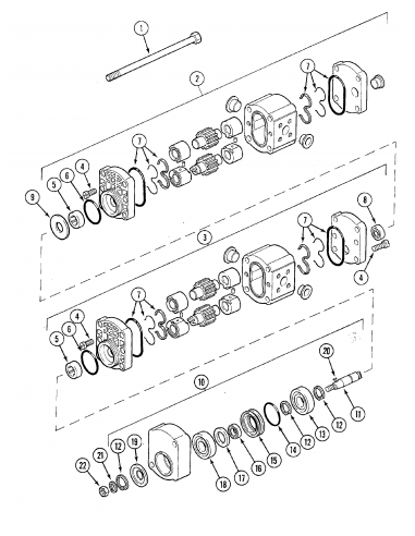Tandem Hydraulic Pump Case IH 3226942R93, 3226942R92, 3226942R91, 0510555306
