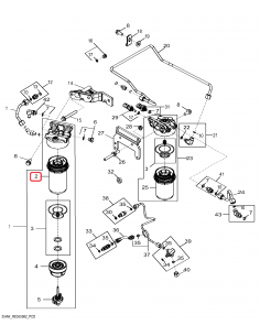 Filtru Combustibil Element 100x176 mm John Deere RE551507, DZ115391 2