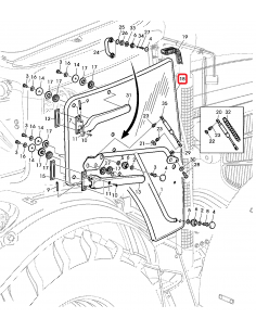 Geam Usa Stanga 692x1085x1426 mm John Deere L174348 2