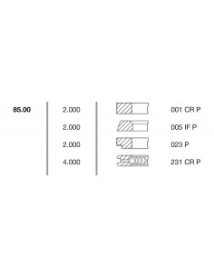 Segmenti Piston Ø 85-2x2x2x4 mm +0.50 mm (85.5 mm) Lombardini 2