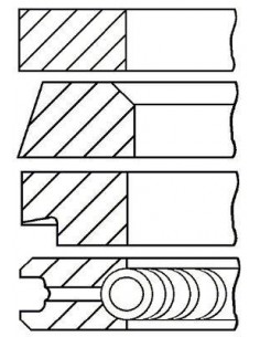 Segmenti Piston Ø 85-2x2x2x4 mm +0.50 mm (85.5 mm) Lombardini